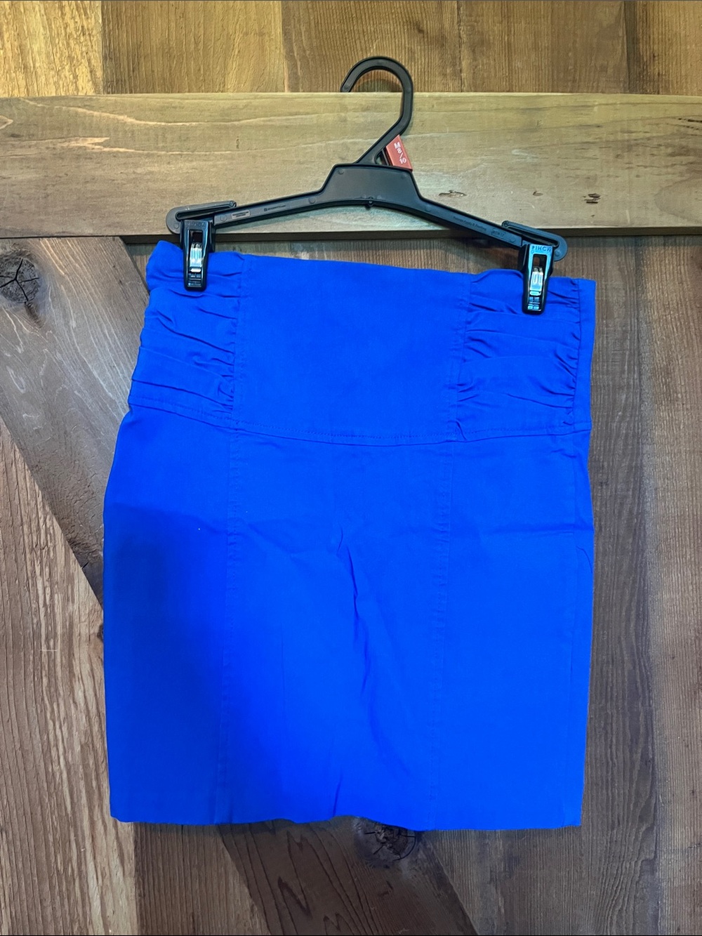 High-Waist Pencil Skirt in Cobalt Blue